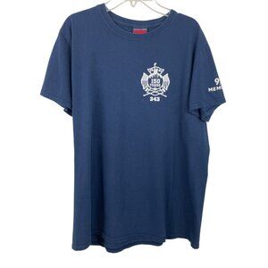 FDNY Blue T-shirt 343 -150 Years 9/11 Memorial Mens Size Medium
